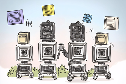 Animated Camera Robots and Floating Notes