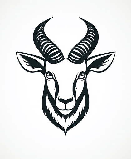 Antelope Head Silhouette