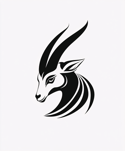 Antelope Head Silhouette