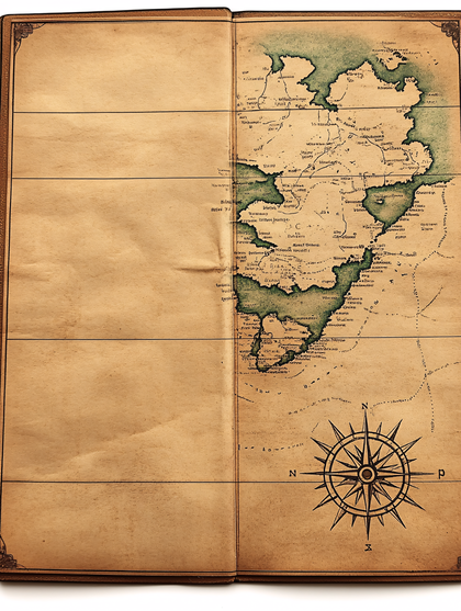 Antique Map of Fictional Land