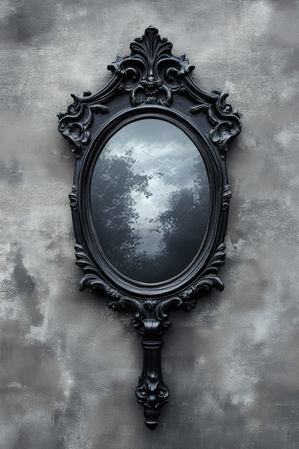 Antique Mirror on Textured Wall