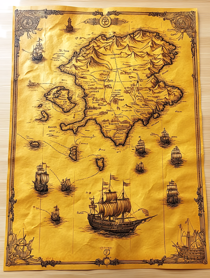 Antique Pirate Map