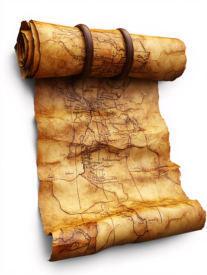 Antique Scroll Map