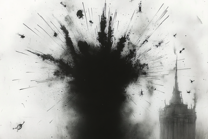 Apocalyptic Black Cloud Explosion