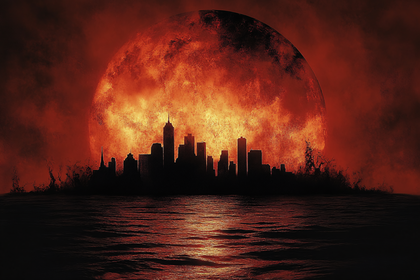 Apocalyptic Cityscape at Dusk