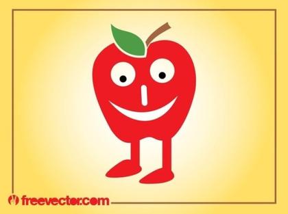 Apple Character Free Vector