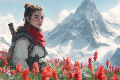 Archer In Mountain Meadow
