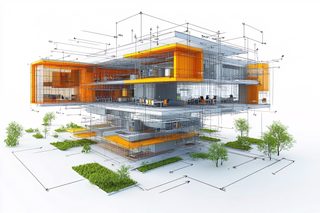 Architectural Blueprint of a Modern Building