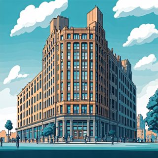 downtown city building