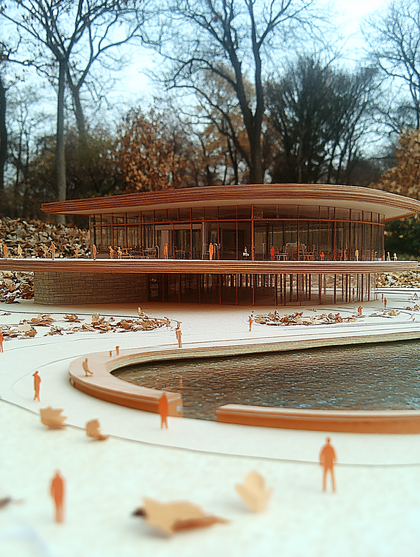 Architectural Model of Modern Pavilion