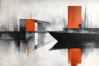 Architectural Reflection Painting