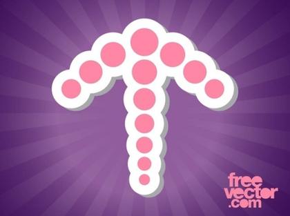 Arrow Sticker Free Vector