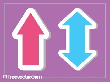 Arrow Stickers Free Vector