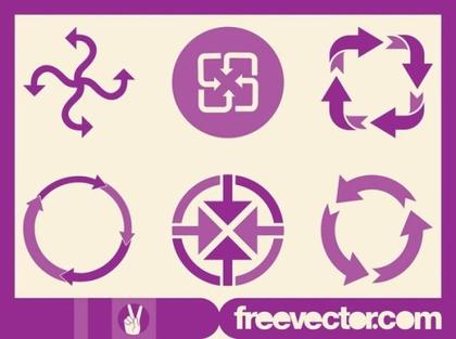 Arrows Icon Set Free Vector