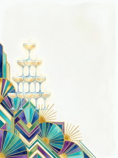 Art Deco Champagne Tower