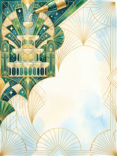 art deco champagne background