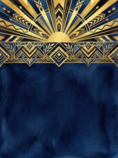 Art Deco Blue Gold