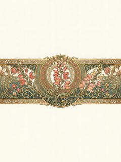 floral art nouveau border