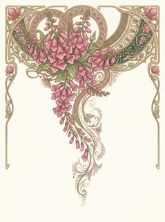 foxglove floral border
