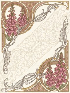 foxglove floral border