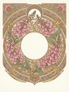 foxglove floral frame