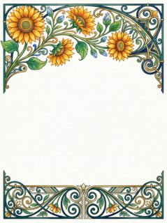 sunflower decorative border