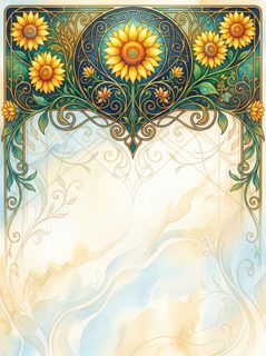 sunflower decorative frame