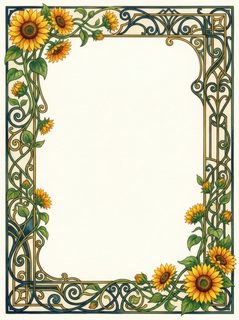sunflower decorative border