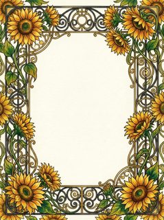 sunflower floral border