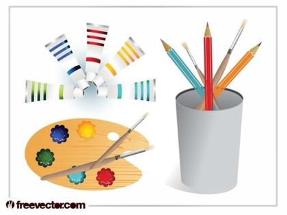 Art Supplies Free Vector