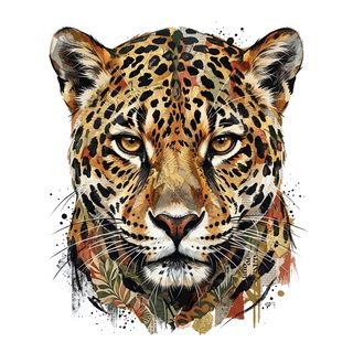 jaguar collage art