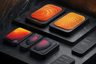 Artistic Phones on Marble