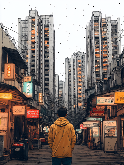 Asian City Street View