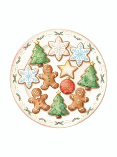 christmas cookie plate