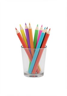 colored pencils glass