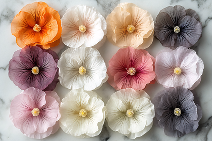 Assorted Tissue Paper Flowers