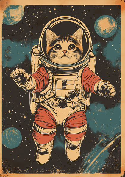 Astro Cat In Space