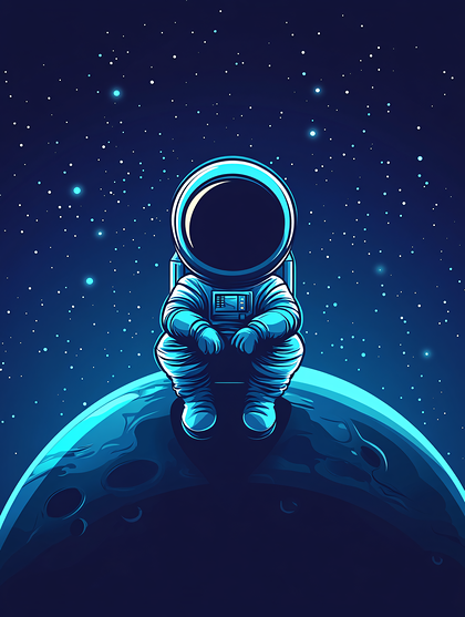 Astronaut On Moon
