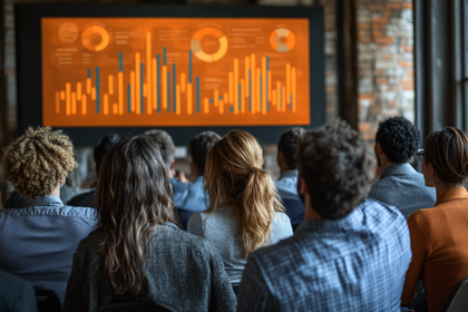 Attentive Audience Watching Business Presentation