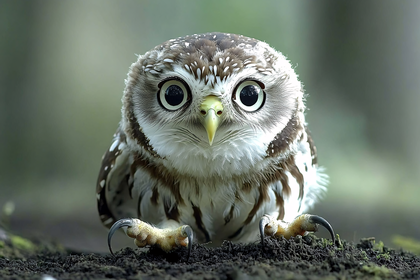Attentive Owlet Portrait