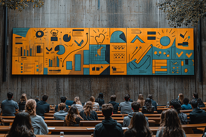 Audience Facing Abstract Artwork