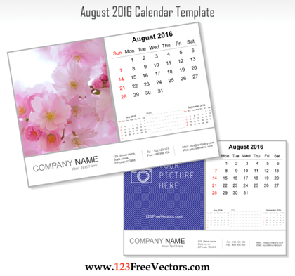 August 2016 Calendar Template