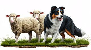 shepherd dog sheep
