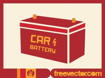 Automotive Battery Free Vector