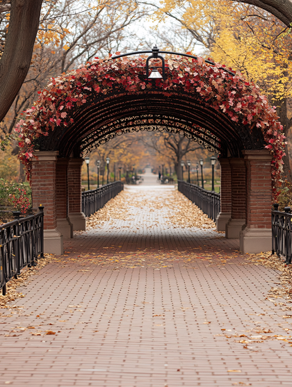 Autumn Archway In Park