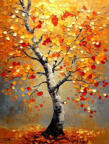 Autumn Birch Tree