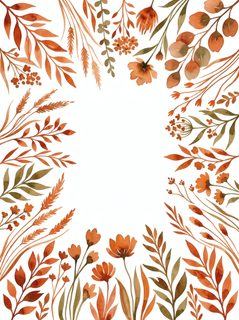 autumn floral frame