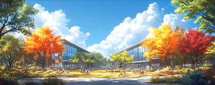 Autumn Campus Scene