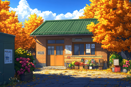 Autumn Day at The Flower Shop
