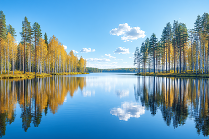 Autumn Lake Reflection
